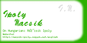 ipoly macsik business card